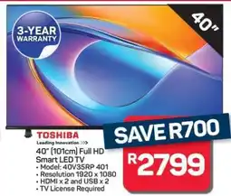 Pick n Pay Hypermarket Toshiba 40 Full HD Smart LED TV offer