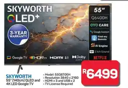 Pick n Pay Hypermarket SKYWORTH 55 QLED+ 4K LED Google TV offer