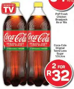 Pick n Pay Coca Cola Original Taste Less Sugar 1.5 Litre offer