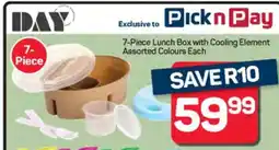 Pick n Pay Hypermarket 7-Piece Lunch Box with Cooling Element offer