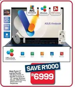 Pick n Pay Hypermarket Asus Ryzen 3 Laptop Bundle offer