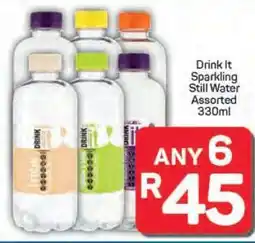 Pick n Pay Hypermarket Drink It Sparkling Still Water Assorted 330ml offer