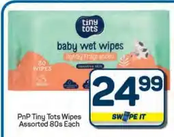 Pick n Pay Hypermarket PnP Tiny Tots Wipes Assorted 80s Each offer