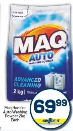Pick n Pay Maq Hand or Auto Washing Powder 2kg offer