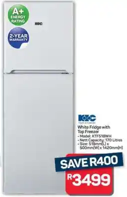 Pick n Pay Hypermarket White Fridge with Top Freezer offer