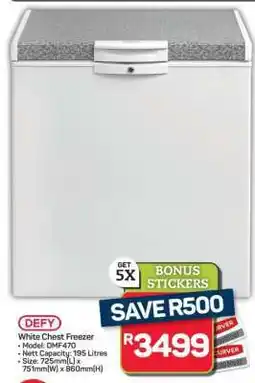 Pick n Pay Hypermarket Defy White Chest Freezer offer