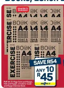 Pick n Pay Hypermarket PnP A4 72-Page Exercise Book offer