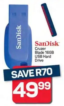Pick n Pay Hypermarket SanDisk Cruzer Blade 16GB USB Hard Drive offer