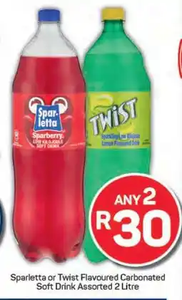 Pick n Pay Sparletta or Twist Flavoured Carbonated Soft Drink Assorted 2 Litre offer