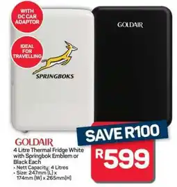 Pick n Pay Hypermarket GOLDAIR 4 Litre Thermal Fridge offer
