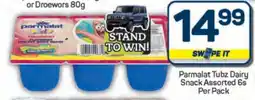 Pick n Pay Hypermarket Parmalat Tubz Dairy Snack Assorted 6s Per Pack offer