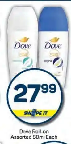 Pick n Pay Dove Roll-on Assorted 50ml Each offer