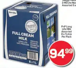 Pick n Pay PnP Long Life Milk Assorted 6 x 1 Litre Per Pack offer
