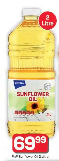 Pick n Pay Hypermarket PnP Sunflower Oil 2 Litre offer