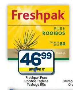 Pick n Pay Hypermarket Freshpak Pure Rooibos Tagless Teabags 80s offer