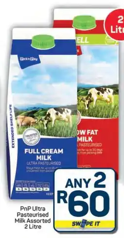 Pick n Pay Hypermarket PnP Ultra Pasteurised Milk Assorted 2 Litre offer