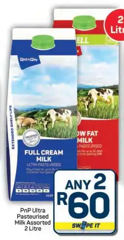Pick n Pay Hypermarket PnP Ultra Pasteurised Milk Assorted 2 Litre offer