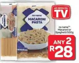 Pick n Pay Hypermarket no name Macaroni or Spaghetti 500g offer