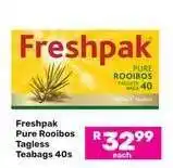 Game Freshpak Pure Rooibos Tagless Teabags-40s offer