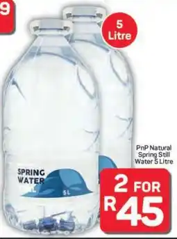 Pick n Pay Hypermarket PnP Natural Spring Still Water 5 Litre offer
