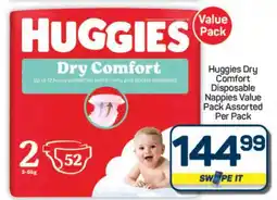 Pick n Pay Hypermarket HUGGIES DRY COMFORT DISPOSABLE NAPPIES VALUE PACK offer