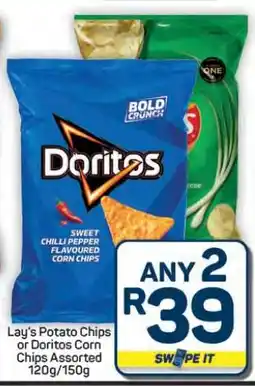Pick n Pay Hypermarket Lay's Potato Chips or Doritos Corn Chips offer