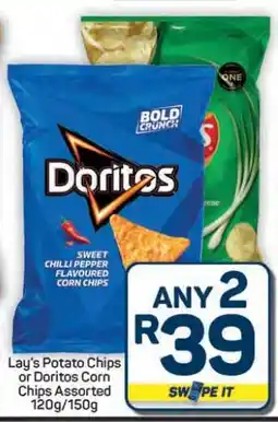 Pick n Pay Hypermarket Lay's Potato Chips or Doritos Corn Chips offer