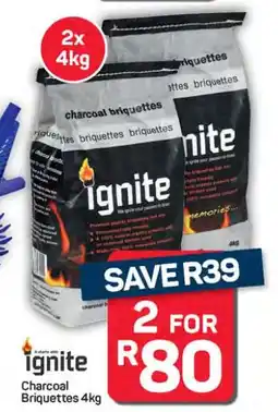 Pick n Pay Hypermarket Ignite Charcoal Briquettes 4kg offer