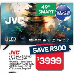 Pick n Pay Hypermarket JVC 49'' Full HD QLED Smart TV offer