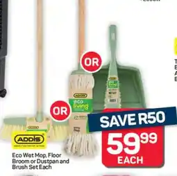 Pick n Pay Hypermarket Eco Wet Mop, Floor Broom or Dustpan and Brush Set Each offer