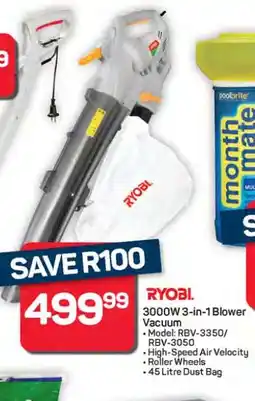 Pick n Pay Hypermarket RYOBI 3000W 3-in-1 Blower Vacuum offer