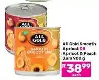Game All Gold Smooth Apricot OR Apricot & Peach Jam 900 g offer
