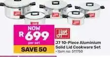 Game J7 10-Piece Aluminium Solid Lid Cookware Set offer