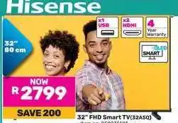Game Hisense 32 FHD Smart TV (32A50) offer