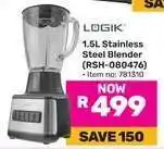 Game Logik 1.5L Stainless Steel Blender RSH-080476 offer