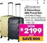 Game Travelwize 3-Piece Onyx ABS Travel Set offer