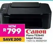 Game Canon Pixma TS3640 Inkjet Printer offer