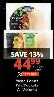 Checkers Mezé Foods Pita Pockets offer