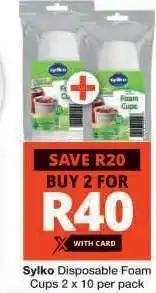 Checkers Sylko Disposable Foam Cups offer