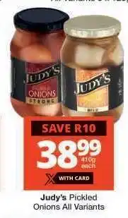 Checkers Judy's Pickled Onions All Variants offer