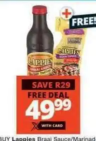 Checkers Lappies Braai Sauce/Marinade offer