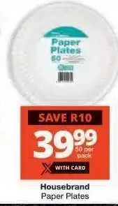 Checkers Housebrand Paper Plates offer