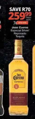 Checkers Jose Cuervo Especial Silver/Reposado Tequila offer