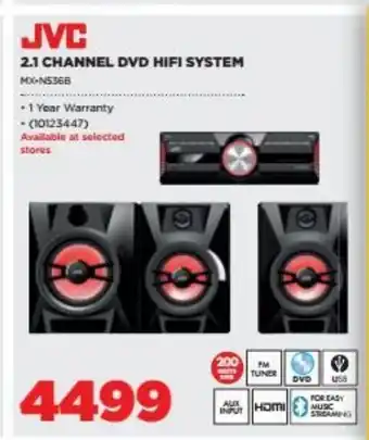 HiFi Corp JVC 2.1 Channel DVD HIFI SYSYTEM offer