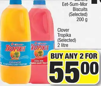 Spar Clover Tropika (Selected) 2 Litre offer