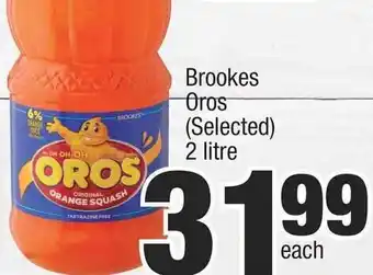 Spar Brookes Oros (Selected) 2 Litre offer