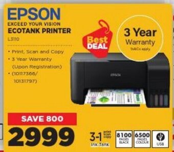 HiFi Corp Epson Ecotank Printer offer