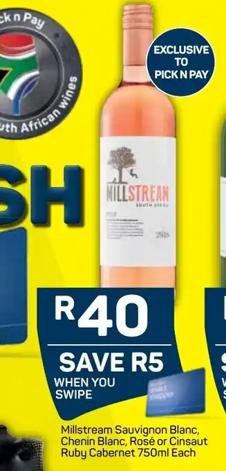 Pick n Pay Liquor Millstream Sauvignon Blanc 750 ml offer