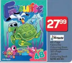 Pick n Pay Hypermarket Butterfly 48-Page Favourite Colouring Book offer