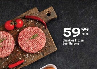 Oxford Freshmarket Chakkies Frozen Beef Burgers offer